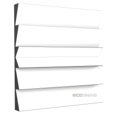 Acoustic panel Ecosound Pindiff Crater HDF-White 50 x 50 cm 53 mm white