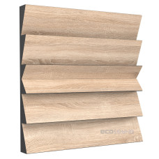 Acoustic panel Ecosound Pindiff Crater Lt-Sonoma-Oak 50 x 50 cm 53 mm latte