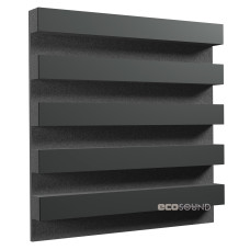 Acoustic panel Ecosound Comb Heavy HDF-Black 50 x 50 cm 53 mm black