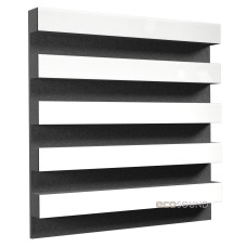 Acoustic panel Ecosound Comb Heavy HDF-White 50 x 50 cm 53 mm white