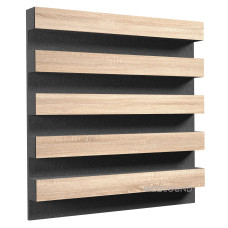 Acoustic panel Ecosound Comb Heavy Lt-Sonoma-Oak 50 x 50 cm 53 mm latte