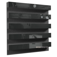 Acoustic panel Ecosound Comb Heavy Plastic Black 50 x 50 cm 53 mm