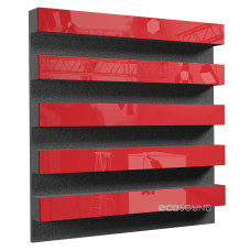 Acoustic panel Ecosound Comb Heavy Plastic Red 50 x 50 cm 53 mm