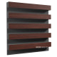 Acoustic panel Ecosound Comb Heavy Apple-Locarno 50 x 50 cm 53 mm brown