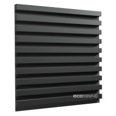 Acoustic panel Ecosound Comb XL HDF-Black 100 x 100 cm 53 mm black 53 mm