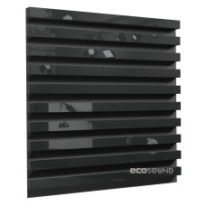 Acoustic panel Ecosound Comb XL Plastic Black 100 x 100 cm 53 mm 