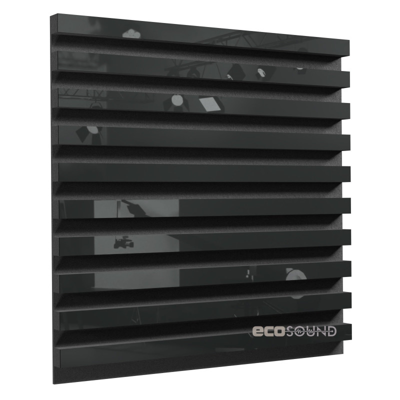 Acoustic panel Ecosound Comb XL Apple-Locarno 100 x 100 cm 53 mm brown 53 mm