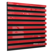 Acoustic panel Ecosound Comb XL Plastic Red 100 x 100 cm 53 mm 