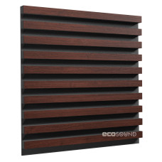 Acoustic panel Ecosound Comb XL Wenge 100 x 100 cm 53 mm brown 