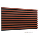 Acoustic panel Ecosound Comb XXL Apple-Locarno 200 x 100 cm 53 mm brown 53 mm