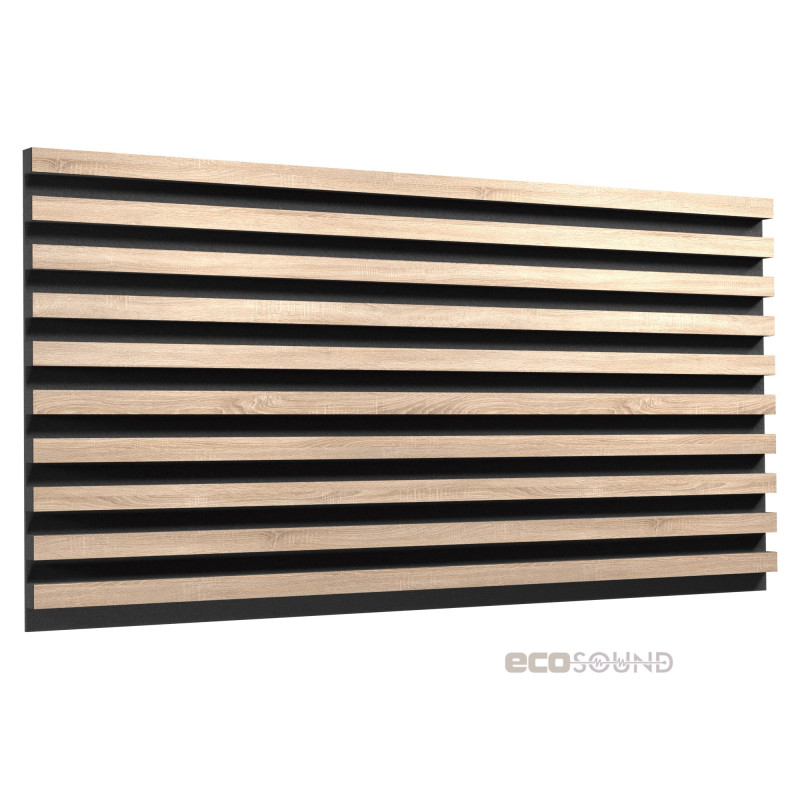 Acoustic panel Ecosound Comb XXL Apple-Locarno 200 x 100 cm 53 mm brown 53 mm