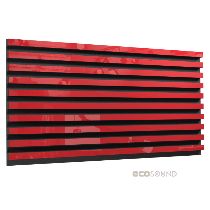 Acoustic panel Ecosound Comb XXL Apple-Locarno 200 x 100 cm 53 mm brown 53 mm