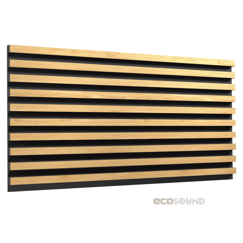 Acoustic panel Ecosound Comb XXL Apple-Locarno 200 x 100 cm 53 mm brown 53 mm