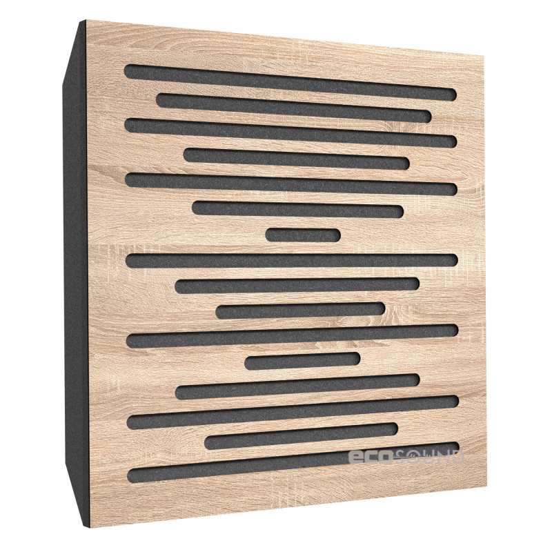 Acoustic panel Ecosound EcoWave cream 50x50 cm 73mm Light oak