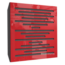 Acoustic panel Ecosound EcoWave Plastic Red 50 x 50 cm 73 mm