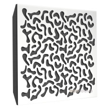 Acoustic panel Ecosound Boomerang HDF-White 50 x 50 cm 73 mm white