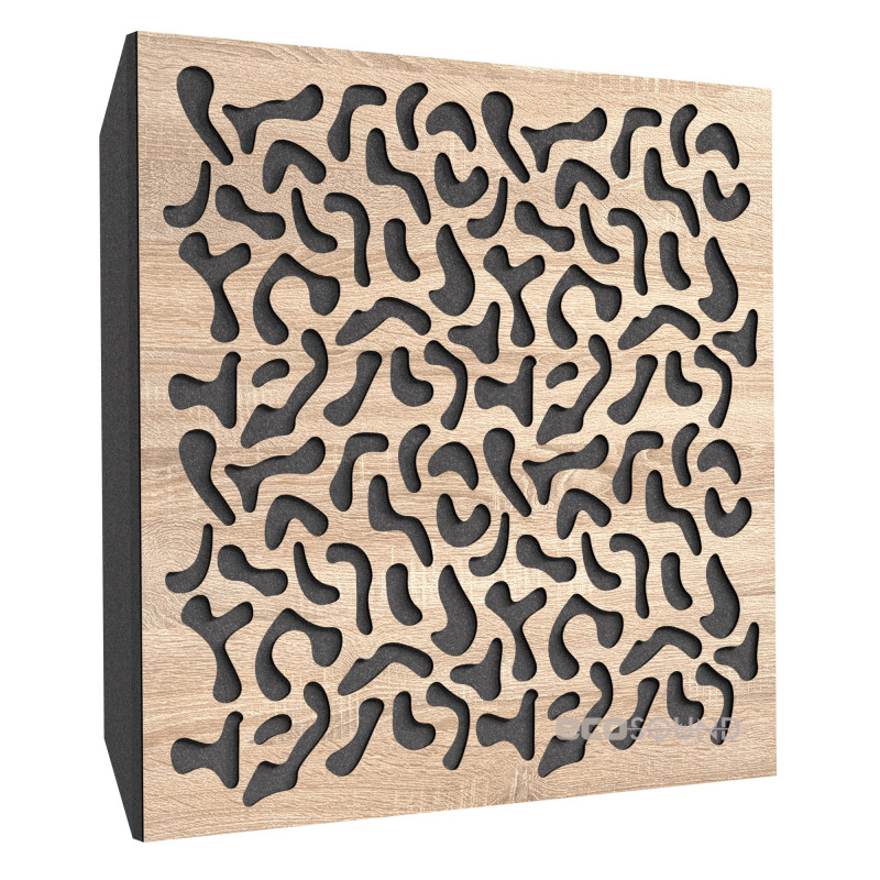 Acoustic panel Ecosound Boomerang Apple-Locarno 50 x 50 cm 73 mm brown