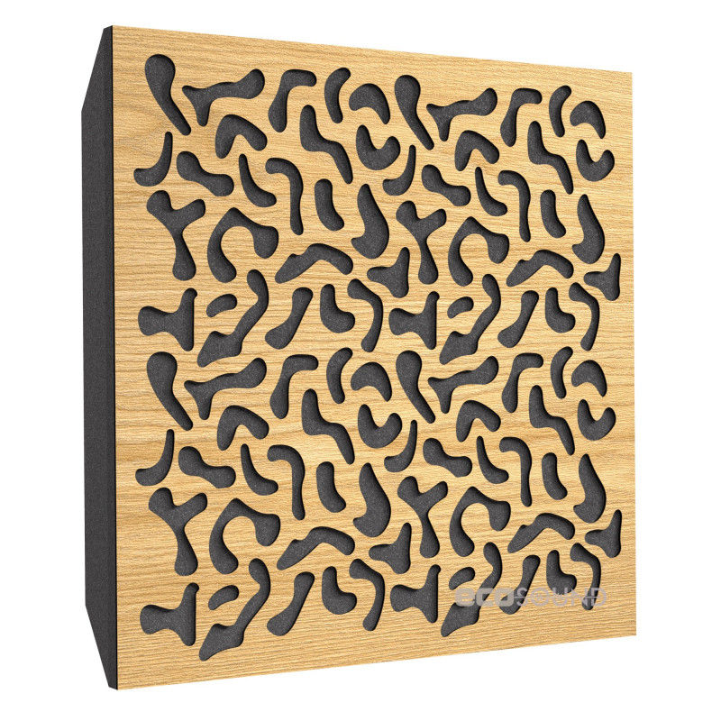 Acoustic panel Ecosound Boomerang Apple-Locarno 50 x 50 cm 73 mm brown