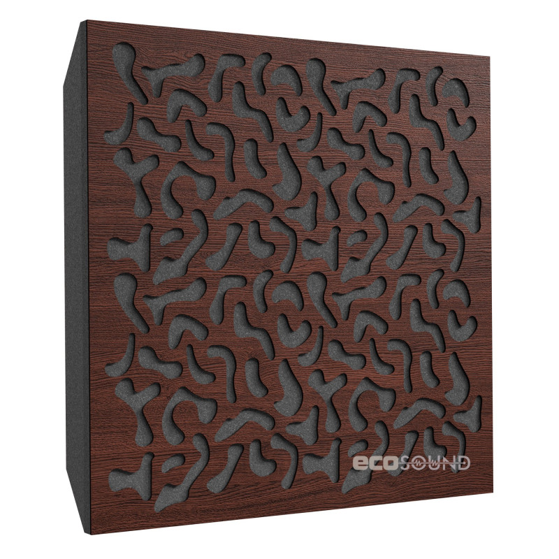 Acoustic panel Ecosound Boomerang Apple-Locarno 50 x 50 cm 73 mm brown