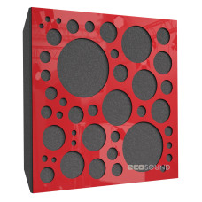 Acoustic panel Ecosound EcoBubble Plastic Red 50 x 50 cm 73 mm