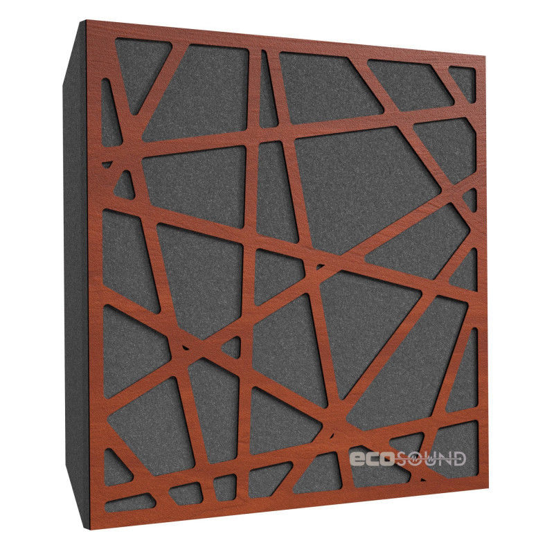 Acoustic panel Ecosound EcoArt XL Wenge 50 x 50 cm 73 mm brown