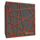 Acoustic panel Ecosound EcoArt XL Wenge 50 x 50 cm 73 mm brown