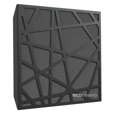 Acoustic panel Ecosound EcoArt XL HDF-Black 50 x 50 cm 73 mm black