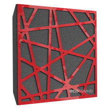 Acoustic panel Ecosound EcoArt XL Plastic Red 50 x 50 cm 73 mm