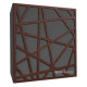Acoustic panel Ecosound EcoArt XL Wenge 50 x 50 cm 73 mm brown