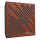 Acoustic panel Ecosound Diagonal Apple-Locarno 50 x 50 cm 73 mm brown