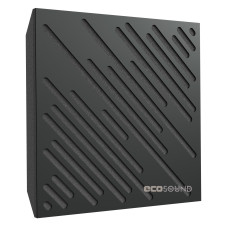 Acoustic panel Ecosound Diagonal HDF-Black 50 x 50 cm 73 mm black