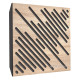 Acoustic panel Ecosound Diagonal Apple-Locarno 50 x 50 cm 73 mm brown