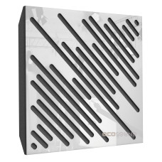 Acoustic panel Ecosound Diagonal Plastic White 50 x 50 cm 73 mm