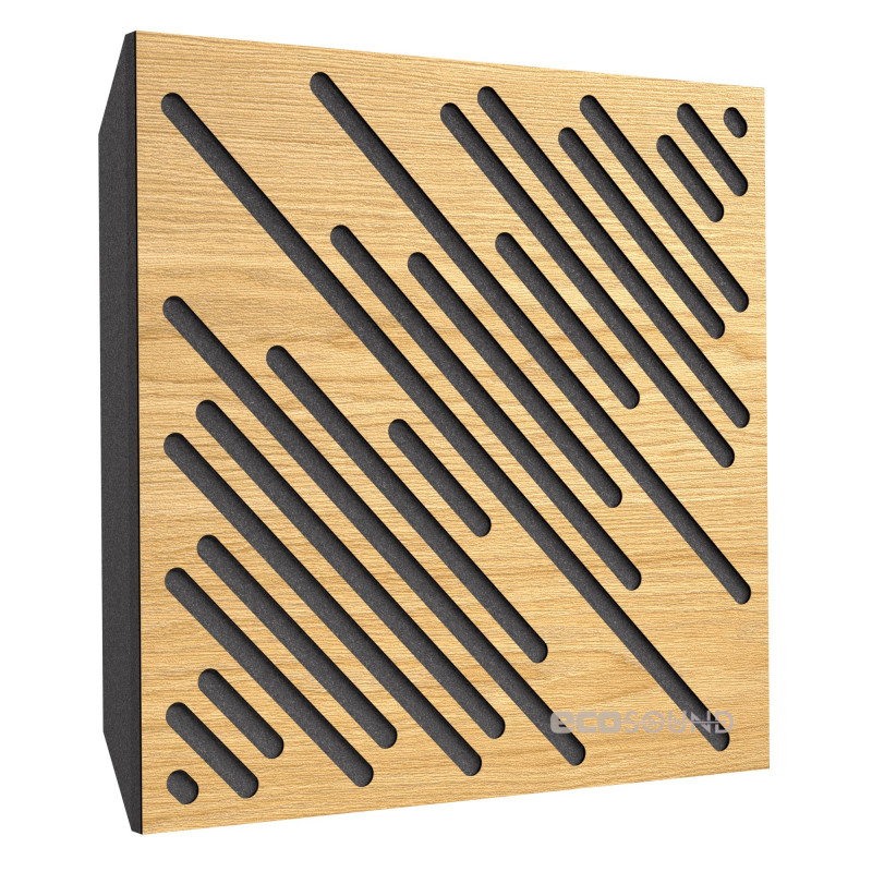 Acoustic panel Ecosound Diagonal Apple-Locarno 50 x 50 cm 73 mm brown