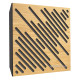 Acoustic panel Ecosound Diagonal Apple-Locarno 50 x 50 cm 73 mm brown