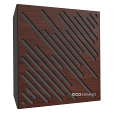 Acoustic panel Ecosound Diagonal Wenge 50 x 50 cm 73 mm brown