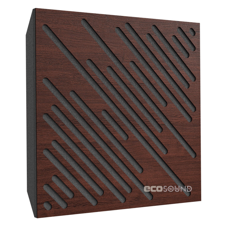 Acoustic panel Ecosound Diagonal Apple-Locarno 50 x 50 cm 73 mm brown