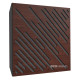 Acoustic panel Ecosound Diagonal Apple-Locarno 50 x 50 cm 73 mm brown