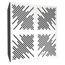 Acoustic panel Ecosound 4Diagonals HDF-White 50 x 50 cm 73 mm white