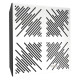 Acoustic panel Ecosound 4Diagonals HDF-White 50 x 50 cm 73 mm white