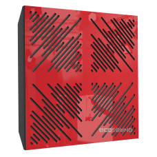 Acoustic panel Ecosound 4Diagonals Plastic Red 50 x 50 cm 73 mm