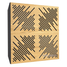 Acoustic panel Ecosound 4Diagonals Sherwood-Oak 50 x 50 cm 73 mm light oak