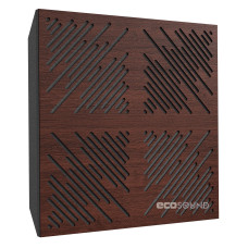 Acoustic panel Ecosound 4Diagonals Wenge 50 x 50 cm 73 mm brown
