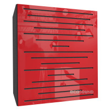 Acoustic panel Ecosound EcoPulse Plastic Red 50 x 50 cm 73 mm