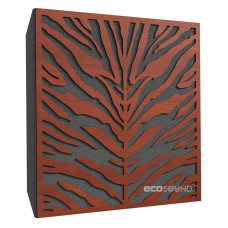Acoustic panel Ecosound Zebra Apple-Locarno 50 x 50 cm 73 mm brown