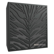 Acoustic panel Ecosound Zebra HDF-Black 50 x 50 cm 73 mm black 
