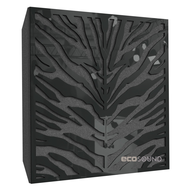 Acoustic panel Ecosound Zebra HDF-White 50 x 50 cm 73 mm white