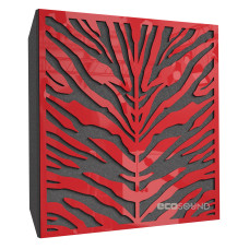 Acoustic panel Ecosound Zebra Plastic Red 50 x 50 cm 73 mm