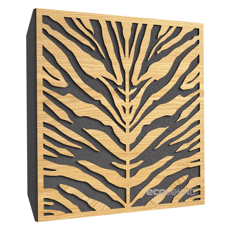 Acoustic panel Ecosound Zebra HDF-White 50 x 50 cm 73 mm white