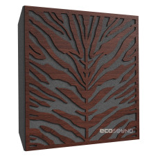 Acoustic panel Ecosound Zebra Wenge 50 x 50 cm 73 mm brown